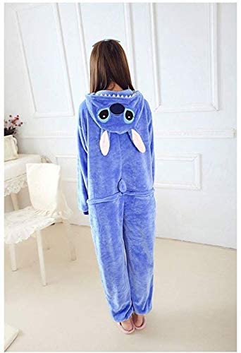 Ovender Pijamas Disfraces Onesie Animal Adultos Kigurumi Carnaval Halloween Fiesta Espectáculo Navideño Mono Cosplay Ropa Interior de Zoológico Invierno Unisex Mujeres y Hombres (S, Stitch)