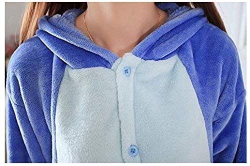 Ovender Pijamas Disfraces Onesie Animal Adultos Kigurumi Carnaval Halloween Fiesta Espectáculo Navideño Mono Cosplay Ropa Interior de Zoológico Invierno Unisex Mujeres y Hombres (S, Stitch)