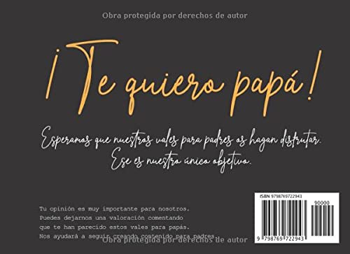 Padre no hay más que uno, y como el mío ninguno. Vales para papás: Talonario con 60 cupones originales para padres. Regalo original para el día del ... ideas para hacer. (Vales Sensation Print v1)