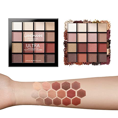 Paleta de sombras de ojos de 16 colores brillo mate sombra de ojos neutra ojos de bronce natural sombra de ojos ahumada profesional