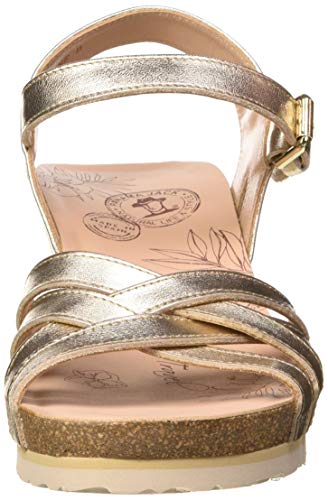 Panama Jack Vera Shine, Sandalia con Pulsera Mujer, Dorado (Oro B3), 37 EU