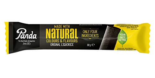Panda ® | Barras de Regaliz Original Suave Natural | Regaliz Panda puro elaborado con sólo cuatro ingredientes naturales | Vegano y sin grasas | Pack 32 Gr x 36 Barritas