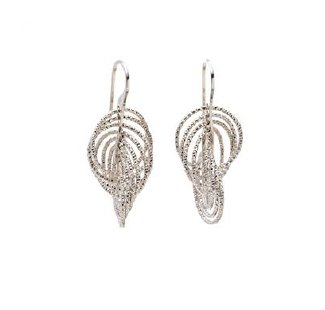 PENDIENTES LARGOS PLATA ANILLAS ENTRELAZADAS DISEÑO, MARCA SALVATORE 203A0060