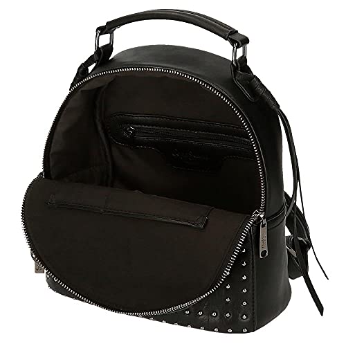 Pepe Jeans Chic Mochila Casual Negro 21x25x11 cms Piel sintética 5,78L