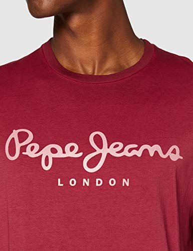 Pepe Jeans West Sir Camiseta, Rojo (Merlot 297), Small para Hombre