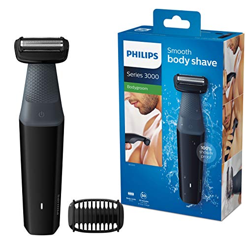 Philips Serie 3000 BG3010/15 - Afeitadora corporal apta para la ducha con 1 peines-guia 50 min de uso