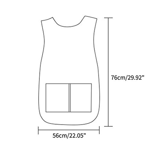 Pinji - Babero Delantal de Cocina Impermeable para Hombre y Mujer, Bata Uniforme de Trabajo Sin Mangas con Bolsillos para Salón de Belleza Peluqueria Negro