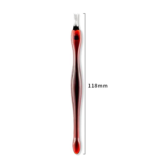 PKOUVOO 2pcs Cortacutículas de calidad, para el cuidado Cuchilla pielesen forma de V de acero inoxidable Cuticle Cutter Retira Piel muerta, Empujador de Cutícula de Profesional de Acero Inoxidable