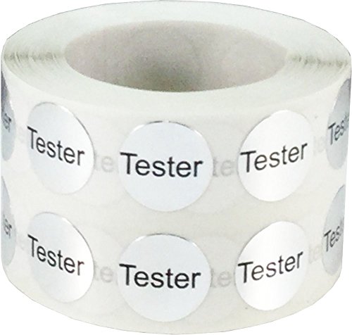 Plata Metálica Tester Pegatinas, 13 mm 1/2 Pulgadas Etiquetas de Puntos Brillantes 1000 Paquete