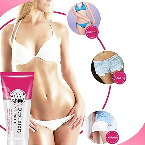 PMJAdd8s110 Crema Depilatoria Orgánica Indolora Permanente, Pierna Corporal Axila Púbica Depilatoria, Crema Depilatoria Genital, Crema Depilatoria Piel Sensible (2pcs)