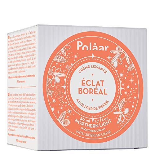 Polåar - Crema Alisadora Resplandor Boreal Con Olivo Siberiano - Cuidado Facial Hidratante - Piel Alisada Y Luminosa - Escudo Antipolución - Piel Nomal A Seca - Activo Natural, Vanilla, 50 Mililitro