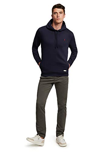 POLO CLUB Sudadera Orgánica Color Azul Marino con Capucha y Bolsillos Delanteros para Hombre