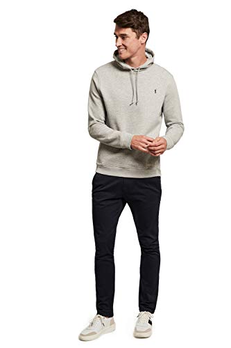 POLO CLUB Sudadera Orgánica Color Gris Vigore con Capucha y Bolsillos Delanteros para Hombre