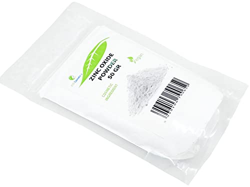 Polvo de óxido de zinc (zinc Oxide) - 50/100 gr - Ingrediente cosmético, material de alta pureza, no nano (100 Gr)