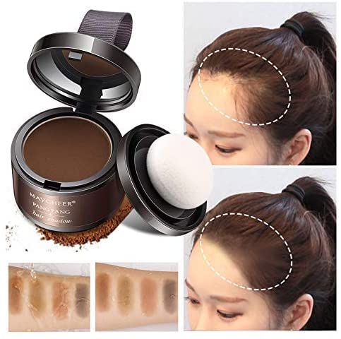 Polvo para rayitas Polvo para sombras Polvo fino para el cabello Tinte para raíces del cabello Retoque para ellenar la frenteSombra para el para cubrir la raíz Cubierta instantánea 4g (marrón)