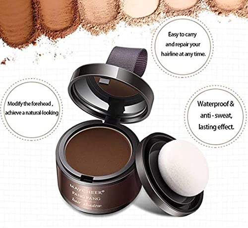 Polvo para rayitas Polvo para sombras Polvo fino para el cabello Tinte para raíces del cabello Retoque para ellenar la frenteSombra para el para cubrir la raíz Cubierta instantánea 4g (marrón)