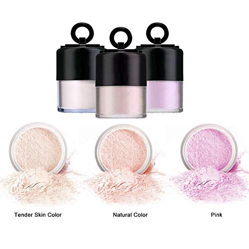 Polvo suelto translúcido, Polvo fijador profesional de 3 colores Maquillaje suave y sedoso Polvo facial Control con aceite e Hidratar corrector en polvo para suavizar la piel(3 Colores)