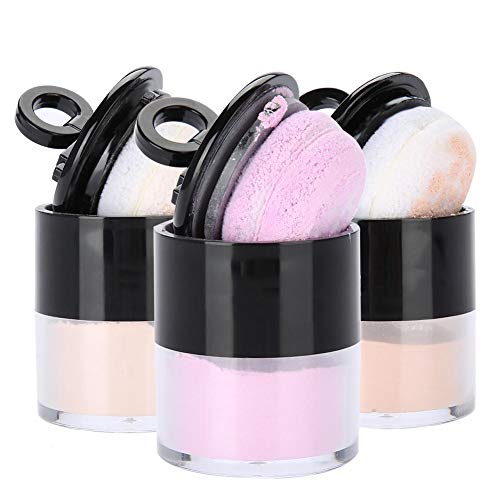 Polvo suelto translúcido, Polvo fijador profesional de 3 colores Maquillaje suave y sedoso Polvo facial Control con aceite e Hidratar corrector en polvo para suavizar la piel(3 Colores)