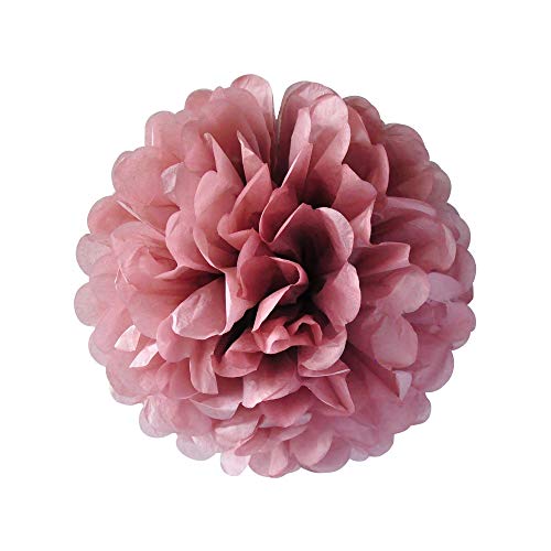 Pompon de Papel de Seda, Decoraciones de Fiesta de Oro Rosa, Papel de Aluminio Metálico y Pompones de Papel de Seda para Cumpleaños, Bebé, Despedida de Soltera, Boda, Fiesta