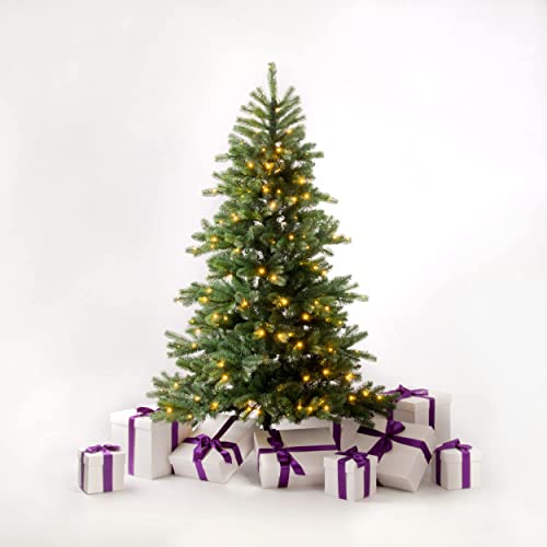 Proventa Árbol de Navidad artificial 180 cm con 250 LEDs. Material muy realista. Temporizador 8 horas. Precableado con soporte de metal. Resistente al agua IP44