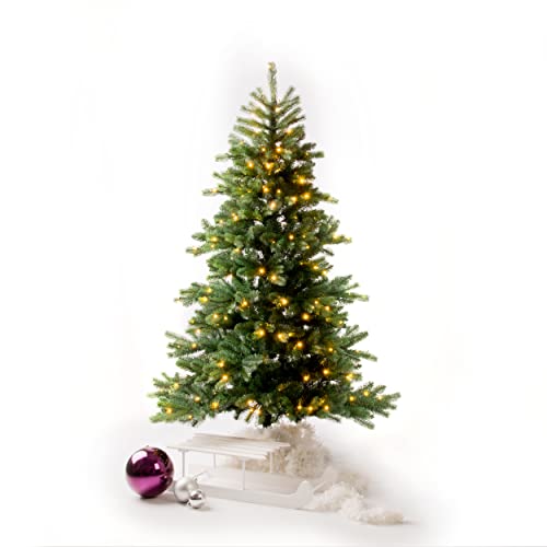 Proventa Árbol de Navidad artificial 180 cm con 250 LEDs. Material muy realista. Temporizador 8 horas. Precableado con soporte de metal. Resistente al agua IP44