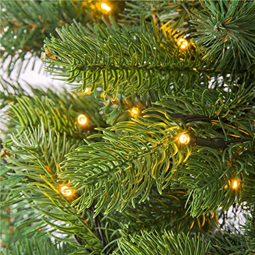Proventa Árbol de Navidad artificial 180 cm con 250 LEDs. Material muy realista. Temporizador 8 horas. Precableado con soporte de metal. Resistente al agua IP44