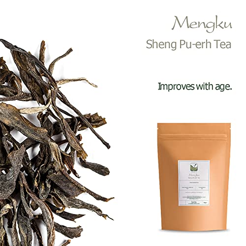 Pu Er Té Desnudo Yunnan - Mengku Té Joven Crudo Puerh - Pu-Erh Sheng Pu Erh Té Yunnan China - Pu Chino O Pu-Erh Té Verde - Puh Er - Puer 100g