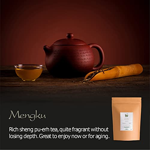Pu Er Té Desnudo Yunnan - Mengku Té Joven Crudo Puerh - Pu-Erh Sheng Pu Erh Té Yunnan China - Pu Chino O Pu-Erh Té Verde - Puh Er - Puer 100g