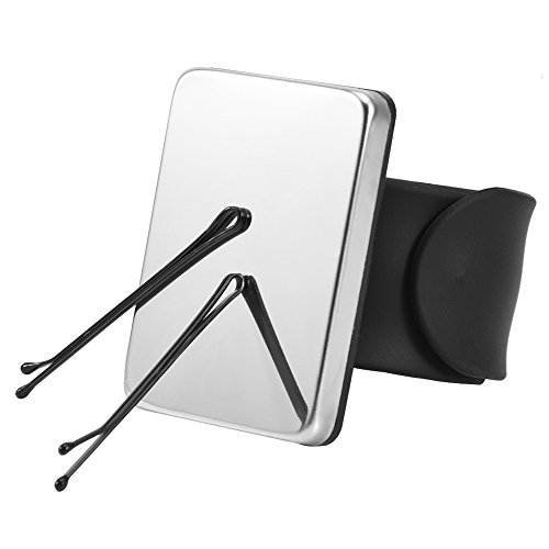 Qkissi Pulsera magnética con imanes Fuertes para Sujetar Pinzas para el Cabello y Recoger Productos metálicos, Accesorio de peluquería y Ajustable(Negro)