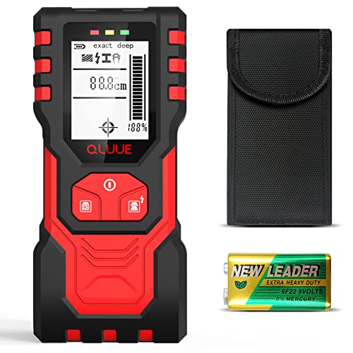QLUUE Detector de Pared, Sensor ElectróNico 5 En 1, EscáNer De Pared, Detector De Tubos De Metal, Pantalla Lcd Con BateríA, Para Detectar Madera, Metal Y Cables En La Pared