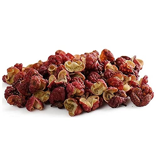 Queenbox 14.1 oz de Granos de Pimienta roja Szechuan, condimento Natural Chino seco Huajiao, aderezos picantes de Sabor Fuerte para Salsa de Aceite de Pimienta, Olla Picante