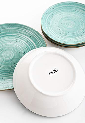 Quid Montreal Vajilla completa moderna de porcelana para 6 personas (18 piezas)|Platos llanos, Platos hondos, Platos postre