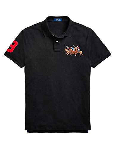 Ralph Lauren Polo Negro Triple Caballo para Hombre M