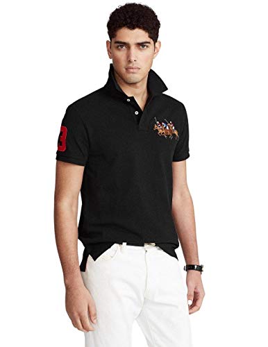Ralph Lauren Polo Negro Triple Caballo para Hombre M