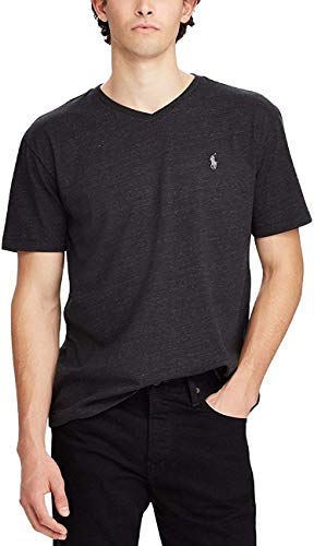 Ralph Lauren Polo para Hombre clásico Cuello en V Pony Logo Playera de algodón - Negro - XX-Large