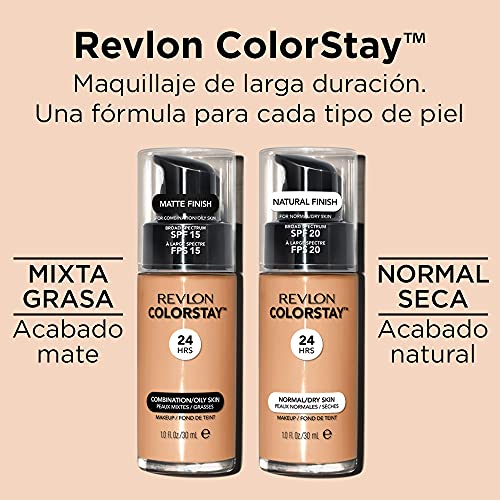 Revlon ColorStay Base de Maquillaje piel mixta/grasa FPS15 30ml, #260 Light Honey