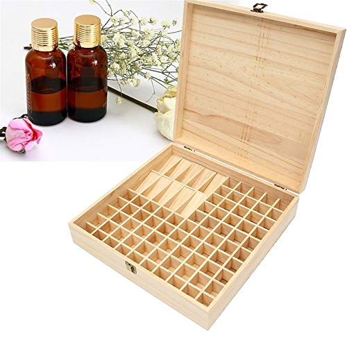 RoseFlower Caja de Almacenaje de Madera de Aceites Esenciales y Aromaterapia, 85 Botellas Aceite Contenedor Cubos de Almacenaje Organizadores para Perfumes, Fragancias, CosméTica, Joyas, Makeup