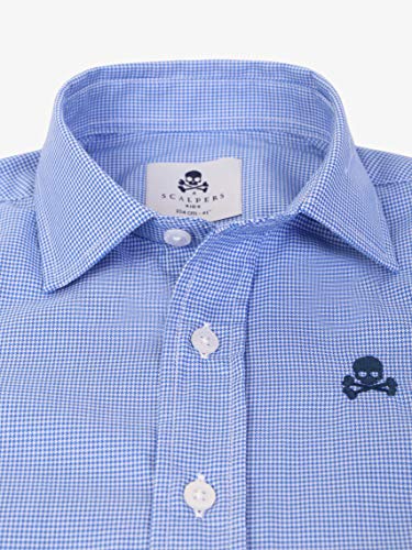 Scalpers Siena Shirt Kids - Camisa para niño, Talla 8, Color Azul