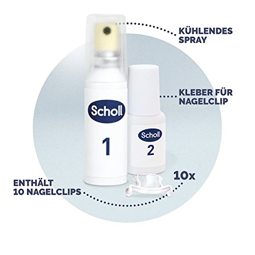 SCHOLL uñas encarnadas (Set, clips & Spray, 1er Pack