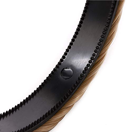 SEGO Extensiones de Cabello Diadema Trenza Elástica Mujer Pelo Sintético Se Ve Natural Accesorios Fishtail Braided Hair Headband Head Hoop [Rubio Miel/Blanqueador Rubio]