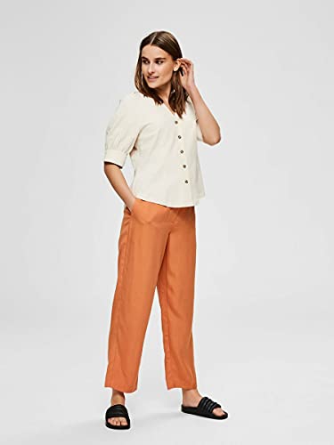 SELECTED FEMME Camisa femenina Petite de manga corta, arena, 42