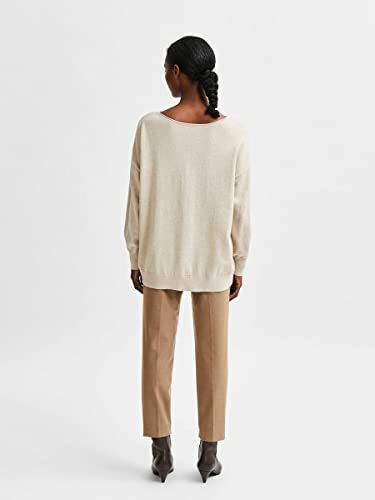 SELECTED FEMME Jersey femenino mezcla cachemira, abedul, XXL