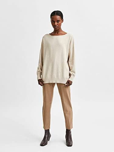 SELECTED FEMME Jersey femenino mezcla cachemira, abedul, XXL