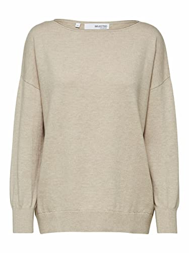 SELECTED FEMME Jersey femenino mezcla cachemira, abedul, XXL