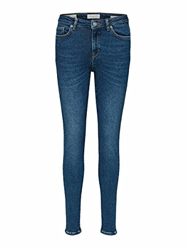 SELECTED FEMME Vaqueros femeninos de algodón orgánico, corte entallado., Dark Azul Denim, W25