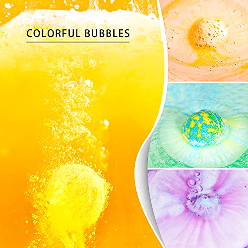 Set Bombas Baño - Spa Luxetique Baño de Burbujas para Mujer, Bolas de Baño Grandes con 12 Piezas, Ricas en Aceites Esenciales Puros y Aceites de Coco, Set de Baño Ideal para Spa, Regalo de Cumpleaños