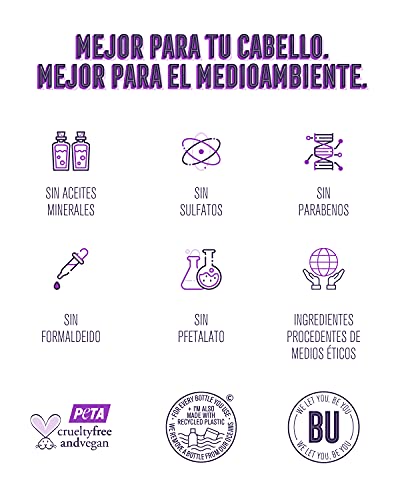 Set Dúo de Champú y Acondicionador Morado - Champú para Rubio Eliminador de Tono Amarillo - Aclara Rubio, Platino, Ceniza, Plateado y Grises - Cabello Seco y Dañado - Aprobado por PETA 100% Vegano