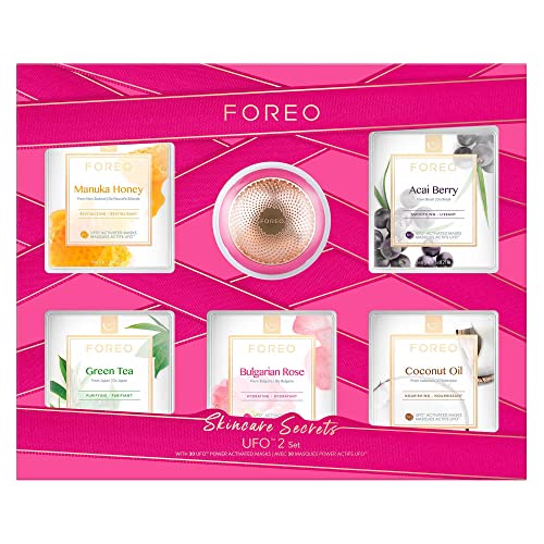 Set regalo FOREO Skincare Secrets: UFO 2 + 30 Mascarillas, tratamiento de luz LED, termoterapia, crioterapia y T-Sonic