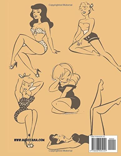 Sexy Women and Pinup Girls Coloring Book For Adults: Adult Coloring with Illustrated Drawings of Beautiful Women (Art Therapy for Relief, Relief from Anxiety and Depression)