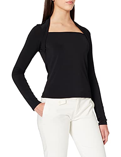 Sisley Sweater L/S 3807l12ru Jersey, Black 100, S para Mujer
